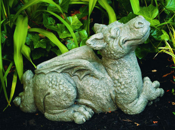 Sweet Pea Dragon Garden Statue Cement Artwork Accent